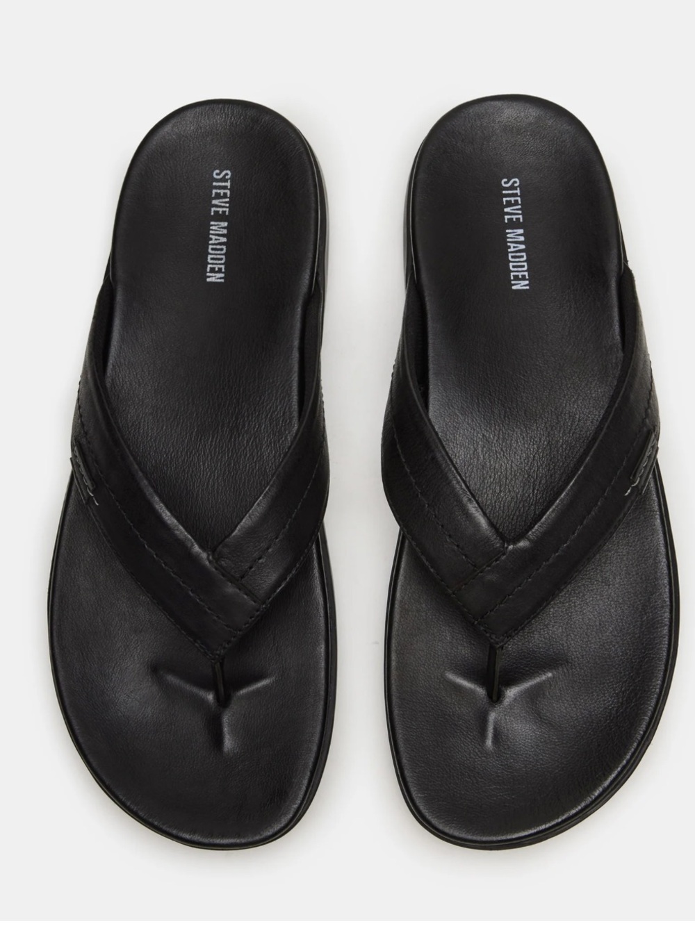 Steve Madden Emmett Leather Thong Slide Sandal Sz 9 NWOT